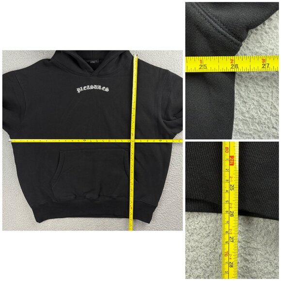 Pleasures Now Hoodie Mens Large L Black Neural Embroidered Fleece Sweatshirt 1 - Picture 11 of 11